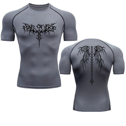 Shirt with anime print and quick-drying t-shirt