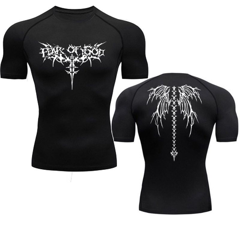 Shirt with anime print and quick-drying t-shirt