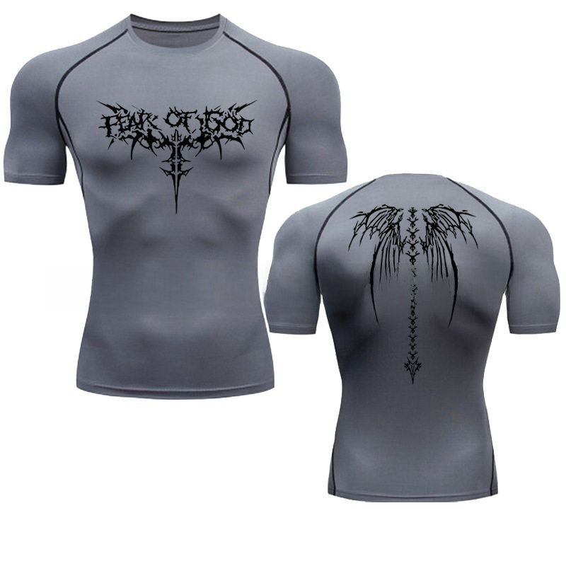 Shirt with anime print and quick-drying t-shirt